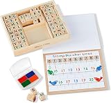 Melissa & Doug Deluxe Letters Numbers Wooden Stamp Set Activity Book Kids 4+ view 3