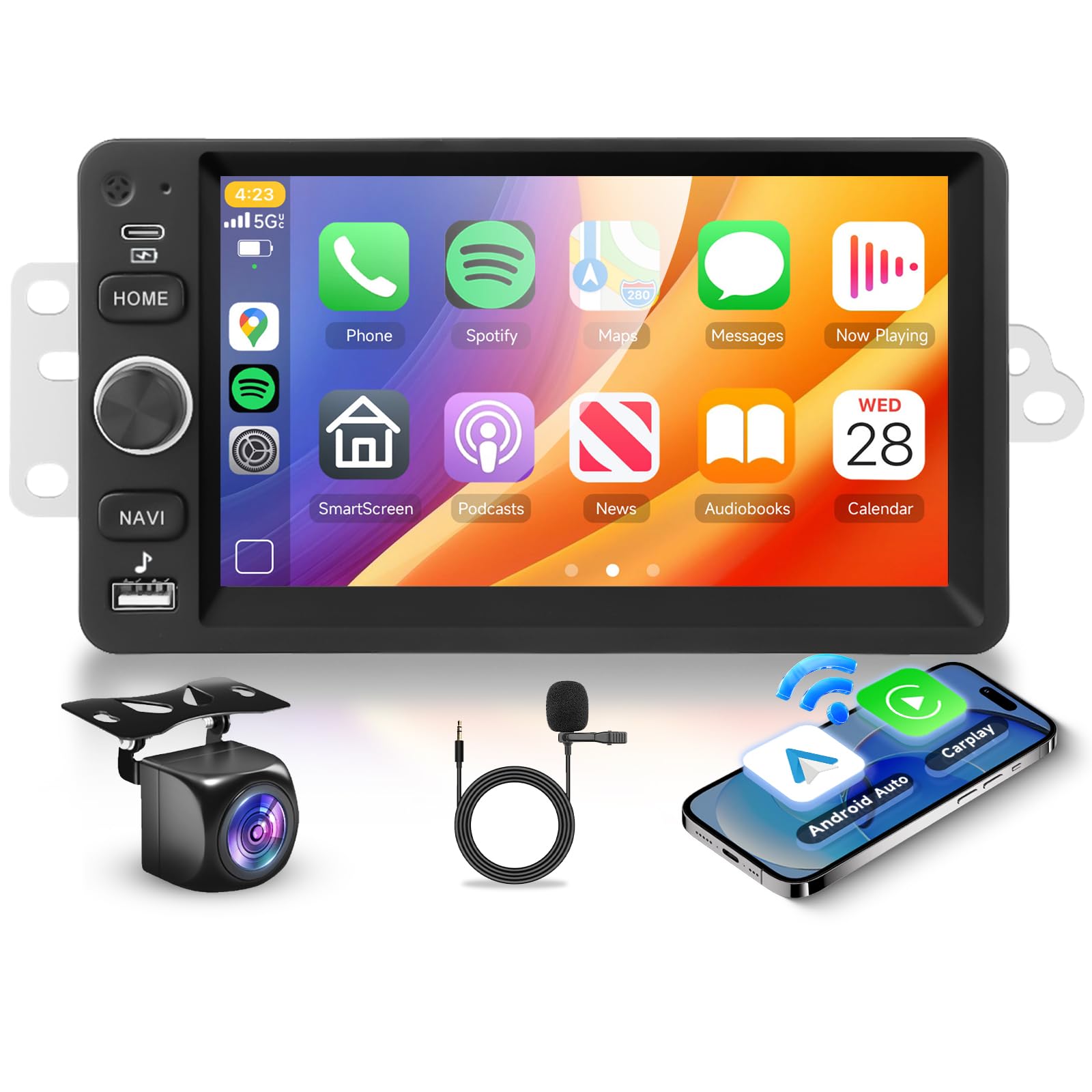Photo 1 of Android 13 Car Stereo for Chevy Chevrolet Silverado SSR Tahoe 2003-2006,GMC Siera Yukon 2003-2006,Hummer H2 2003-2007 Wireless Carplay Android Auto,7'' Touch Screen SWC Backup Camera