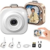 W &amp; O Mini Keychain Camera,1080P Mini Digital Camera with 32GB Card | 750mAh long Battery keychain camera,Zinc Alloy Body,2" HD LCD Display &amp; Flash,Pocket-Size Small Camera for Travel, Birthday