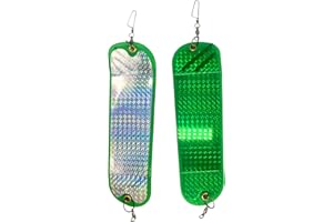 KOKOPROS Kokanee Salmon Finished Teardrop Flashers – Durable Fishing Flashers for Salmon & Trout Trolling – Vibrant Color & Design Variety – 2 Pack Options