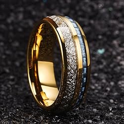 King Will METEOR 7mm Gold Tungsten Ring for Men