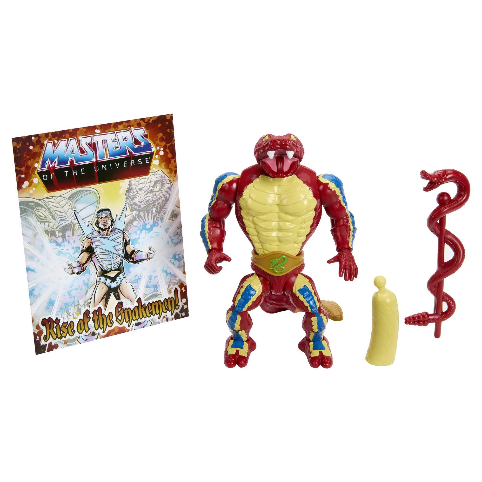 Masters of the Universe Origins Action Figure, Rise of Snake Men Rattlor, Articulated Collectible MOTU Toy with Accessory and Mini Comic​, HKM67