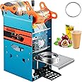 VEVOR Manual Tea Cup Sealer Machine, 300-500 Cup/h Manual Boba Tea Sealer Machine, Blue Boba Tea Sealing Machine, 90/95mm Cup Diameter Cup Sealing Mac
