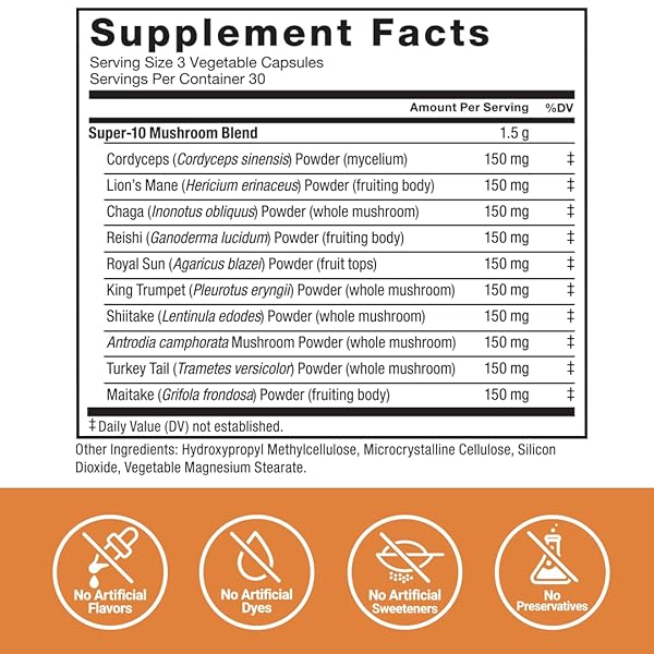 FORCE FACTOR MODERN MUSHROOMS CAPSULES, MUSHROOM SUPPLEMENT WITH LIONS MANE, TURKEY TAIL, & CORDYCEPS TO SUPPORT ENERGY, FOCUS, IMMUNITY, & DIGESTION, 90 VEGETABLE CAPSULES