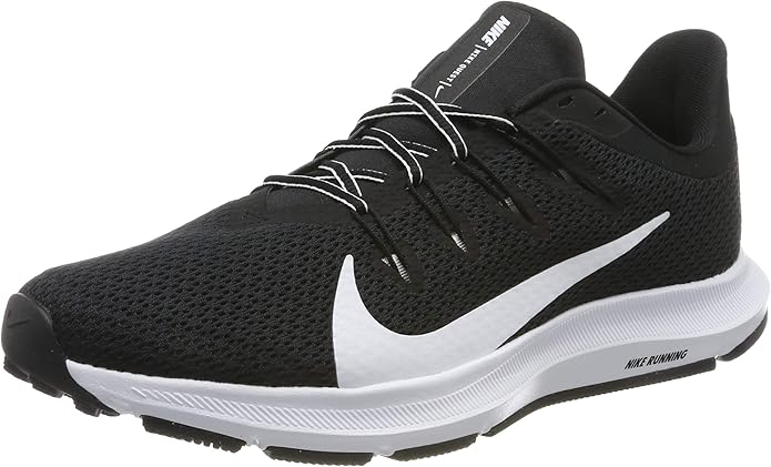 nike running quest 2 trainers in black