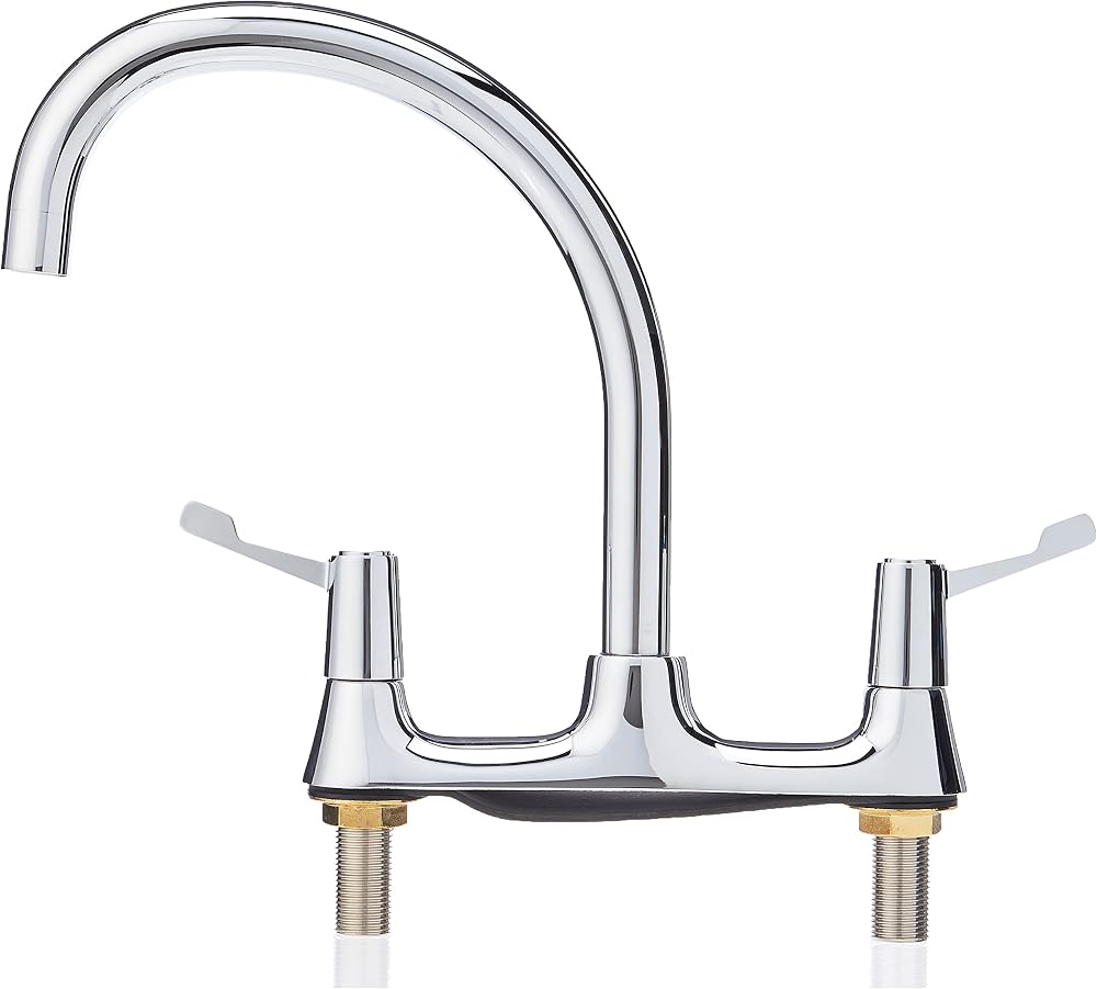 Bristan Value Deck Sink Mixer Kitchen Tap Ceramic Disc Chrome Finish 5 Year