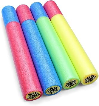 4pcs Série Darmes à Eau Pour Enfants Colorées Type De Traction Fumée Pistolet à Eau étirée En Mousse Eva