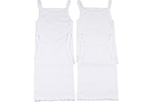 ToBeInStyle Girl's 4 Pack Ruffle Hem Spaghetti Strap Tank Tops