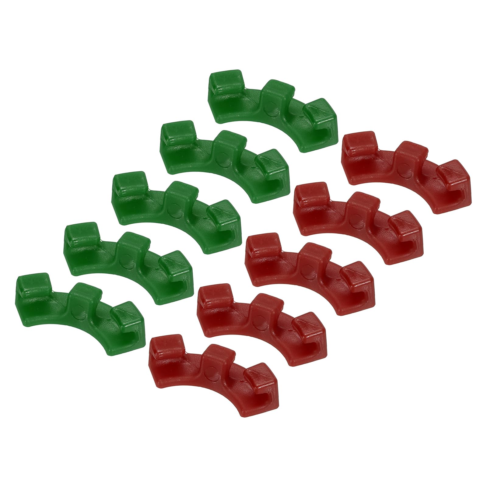 PATIKIL 90 Degree Plant Bender, 100 Pcs Plastic Plant Training Clips for Low Stress Training, Red, Green
