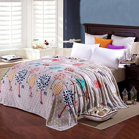 ShineMoon, ganzjährige weiche Flanell-Bettwäsche, Couch-Decke, leicht, gegen Kälte, für Erwachsene, Kinder, Outdoor, Reisen, 
