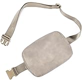 Telena Leather Belt Bag for Women Fashionable Fanny Packs Cross Body Bag Waist Pack Cloud Grey