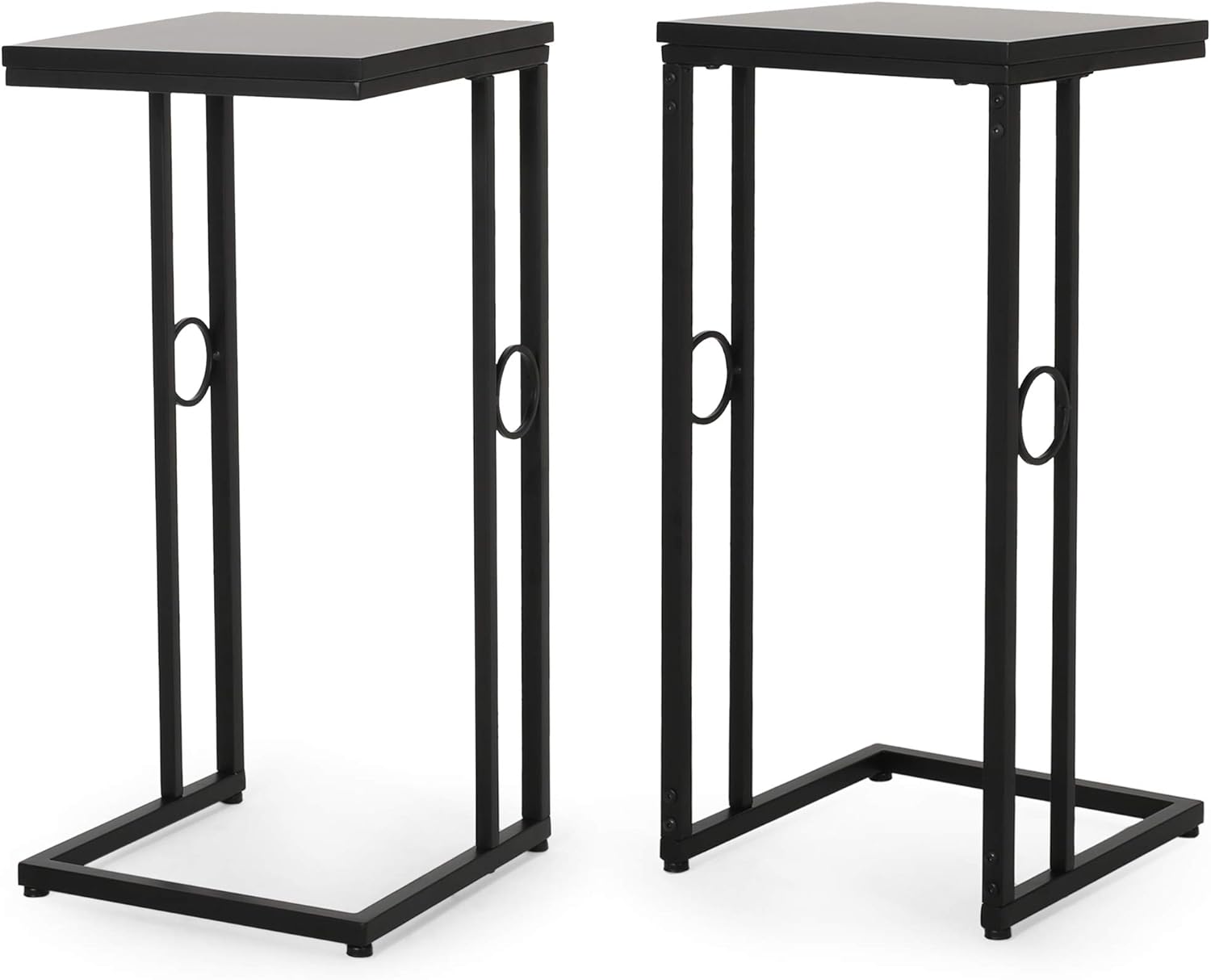 Christopher Knight Home Agnes Modern C Side Table, Set of 2, Black