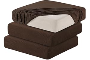 Hokway 3 Piece Couch Cushion Slipcovers Stretch Reversible Cushion Replacement Slipcovers Sofa Cushion Covers(Chocolate, 3)
