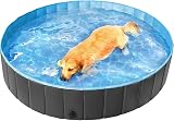 Yaheetech PVC Foldable Pet Dog Pool Extra Large 160 x 30cm Black