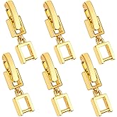6 PCS Foldover Clasp Extender Foldover Extension Jewelry Clasps 4 Pcs Gold Plated Fold Over Clasp Necklace Extension Clasps Metal Bracelets Extenders Small Fastener for Women Jewelry Making Repair Kit