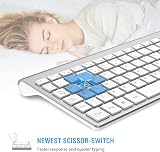 cimetech Wireless Keyboard Mouse Combo 2.4G Ultra-Slim Silent SilverWhite view 2