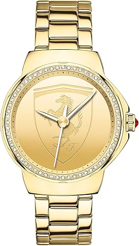 Ferrari Donna Oro Quadrante Orologio Da Donna 820012 Amazon It Orologi