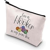 JEFBFBWE Crochet Bag,Knitting Makeup Pouch,Gifts for Crochet Lovers, Organizer for Yarn Storage,Travel Cosmetic Bags for Girls Women,Portable Travel Bag for Yarn Balls (Crochet bag)