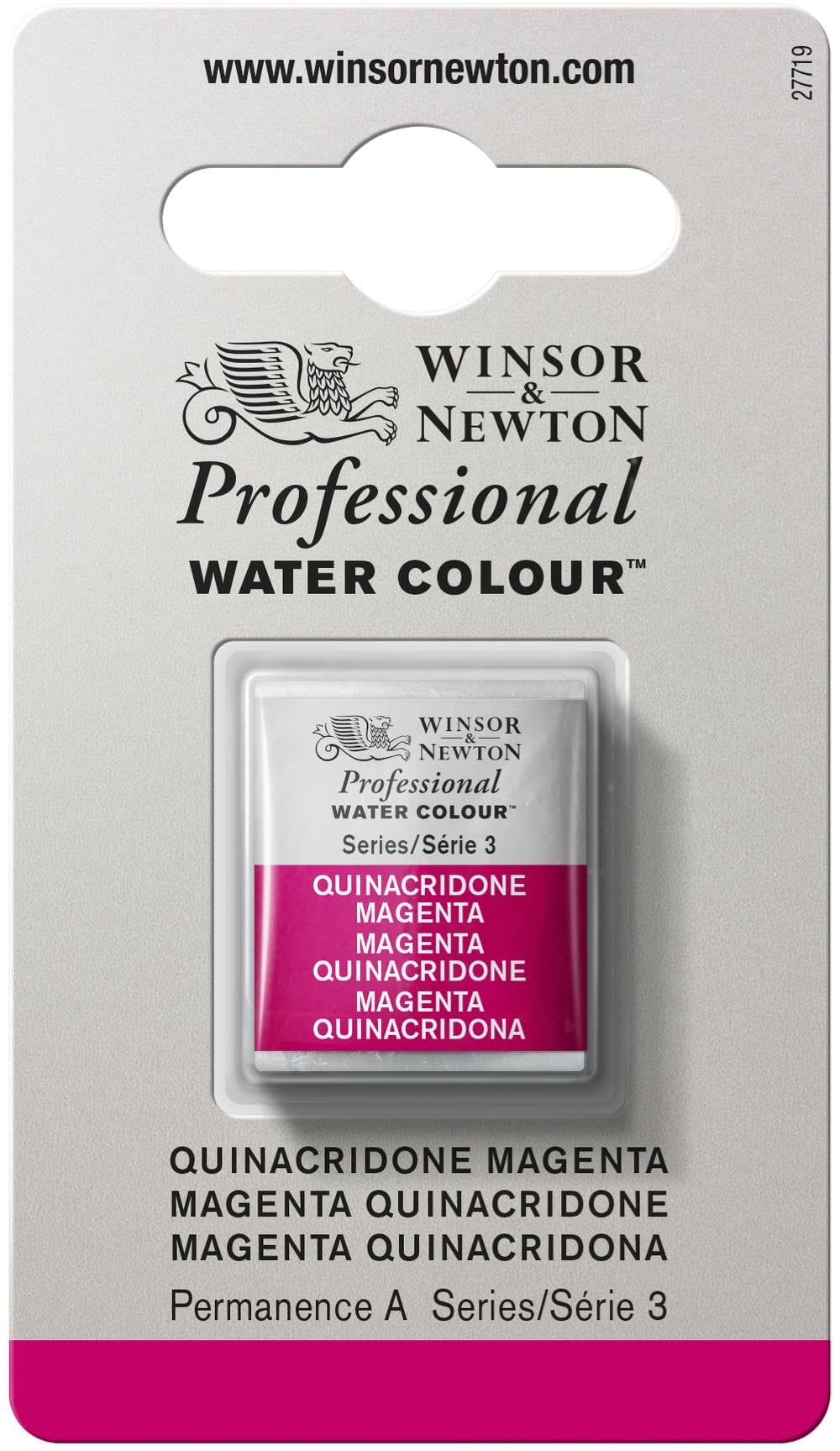 Winsor & Newton Half Pan Professional Water Colour - Quinacridone Magenta — image 1