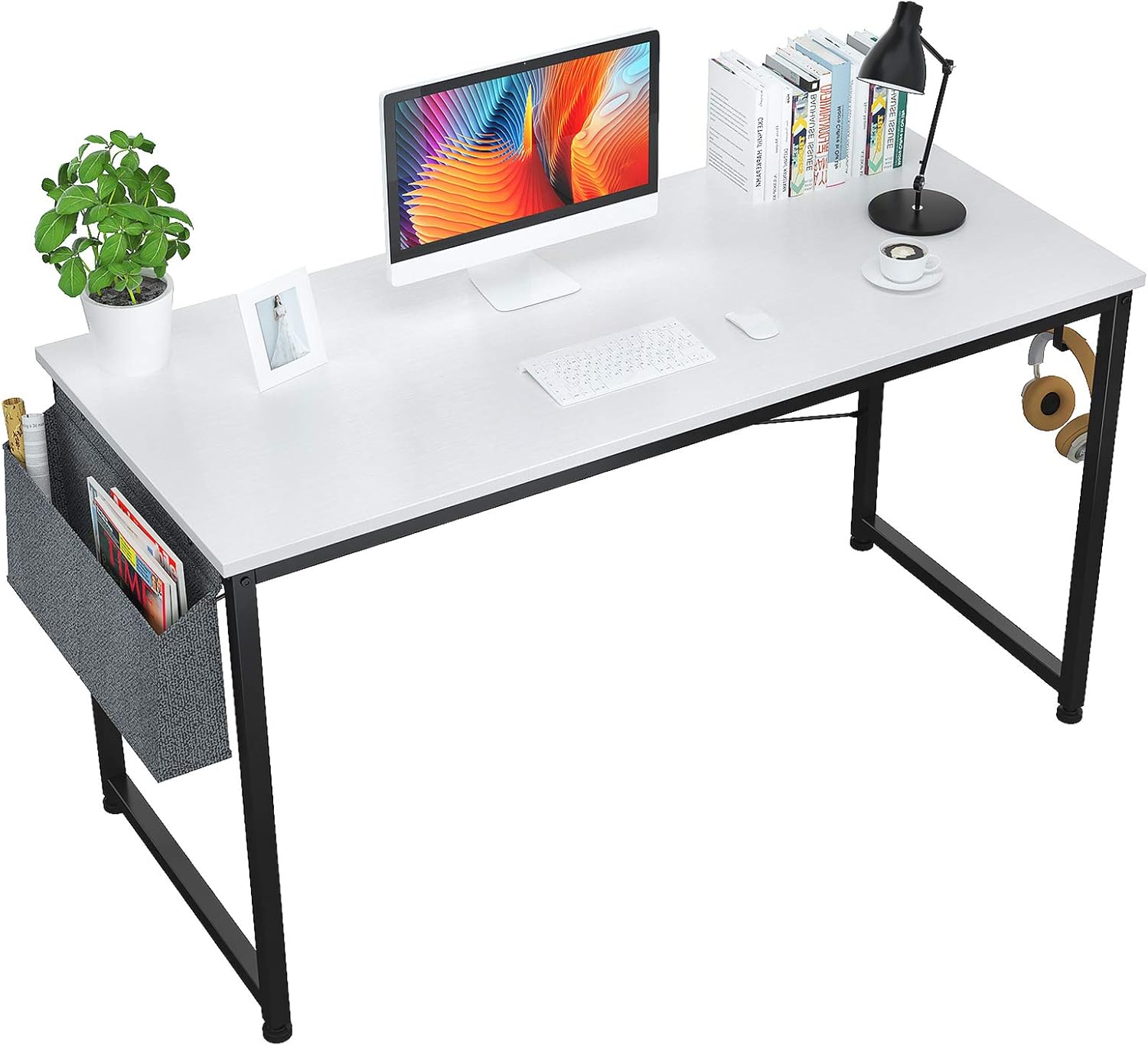 Foxemart 55" Computer Desk Modern Sturdy Office Desk 55 Inch Writing