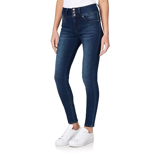 WallFlower Women's Sassy Skinny High-Rise Insta Soft Juniors Jeans (Standard and Plus), Shannon, 9 Short