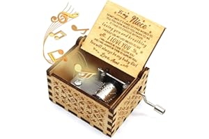 ukebobo Wooden Music Box- You are My Sunshine Music Box, from Aunt to Niece, Unique Music Box for Kids - 1 Set