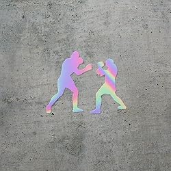 Transparent Decal Stickers of Boxers Boxing