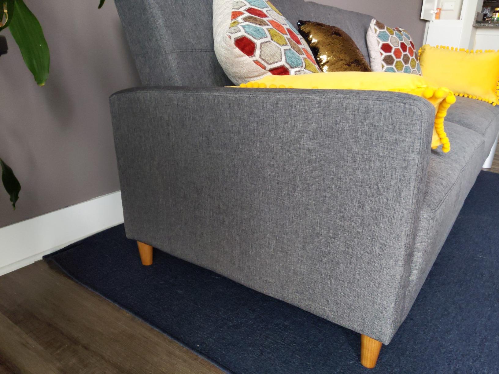 56/mo Finance DHP Andora Coil Futon, Camel Faux Leather Sofas Buy