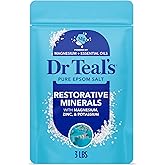Dr Teal's Epsom Salt Magnesium Soak, Restorative Minerals with Magnesium, Potassium &amp; Zinc, 3 lbs