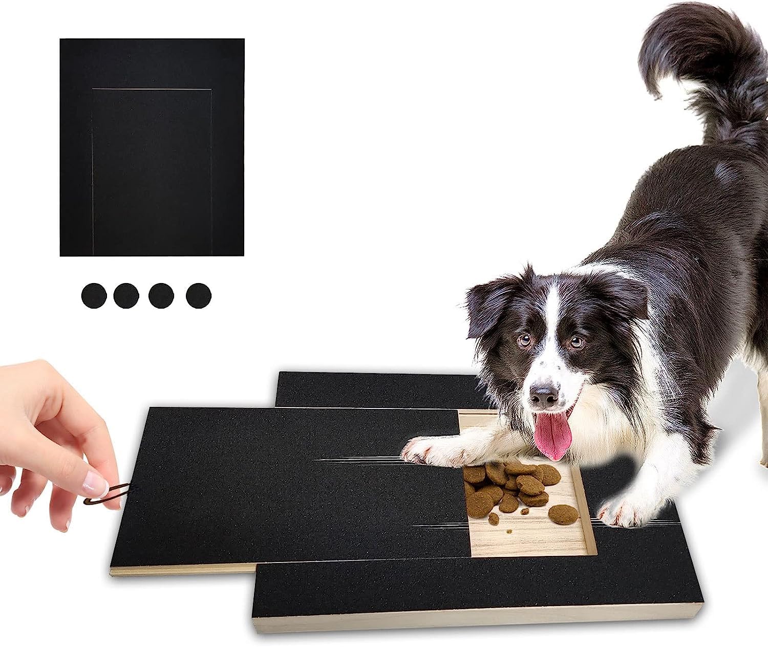 GFFTYX Dog Nail Paw Scratch Pad - File Trimmer Board Trimming Scratcher Box Emery Sandpaper Filing Scratchboard Polish Pads Replacement Anxiety Free for Sensitive Dogs