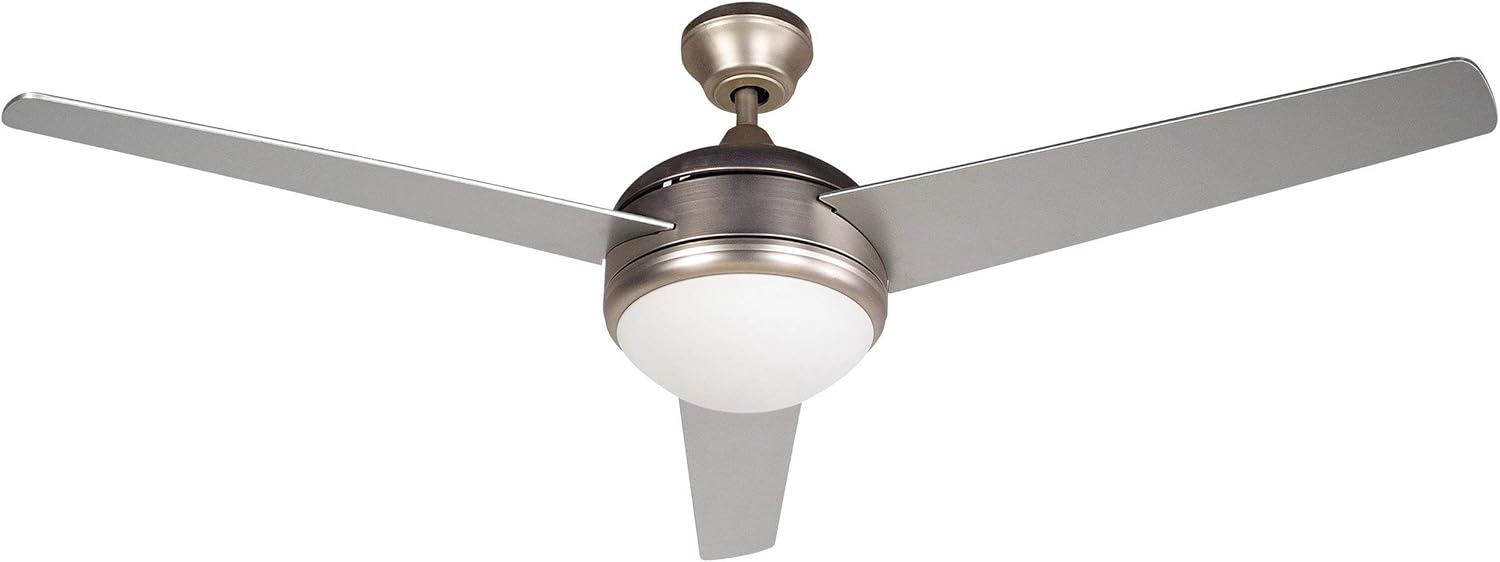 BLACK+DECKER BCF5201R 52-Inch 3-Bladed Remote Controllable Brushed Nickel Ceiling Fan, One Size, Silver