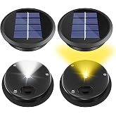 4 Pack Solar Light Replacement Top 3.34 Inch, 2 Lighting Modes for Garden | Fits 2.83-3.34 In Openings. Waterproof Replacement Parts For Outdoor Garden, Pathway, Yard Lantern. Cool &amp; Warm White Modes.
