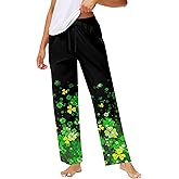 Remimi Womens St Patrick Day Pajama Pants Wide Leg Drawstring Sweatpants