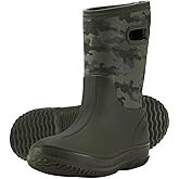 HISEA Kids Rain Boots for Boys Girls, Waterproof Insulated Rubber Neoprene Boots, Seamless Outdoor Boot with Handles Rainboots All Weather Mud Boots for Rain Water Snow and Winter (Little Kid/Big Kid)