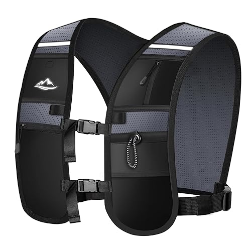 Rolgno Running Vest, [Lightweight & Reflective] Hydration Vest with 2L Large Compartment, Breathable Running Backpack for Women and Men, Water Vests for Cycling Marathon Trail Jogging Hiking