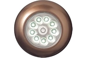 Light It! By Fulcrum 30015-307, 9 LED Wireless Mini Stick On Touch Light, 7 Inch, Bronze