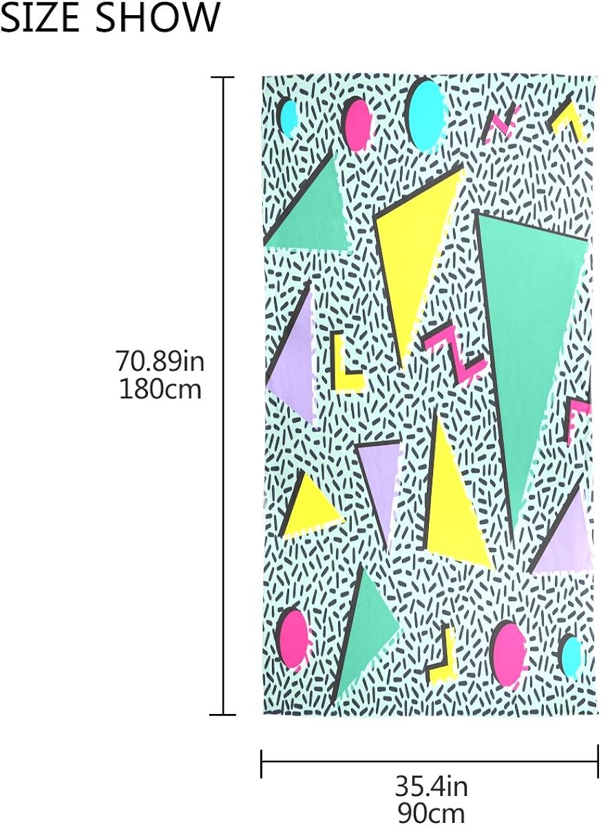 Scarves & Wraps Funky 90S Patterns Retro Vintage 80S Fashion Style Design  Womens Silk Like Scarf Soft Comfortable Long Scarf Cold Weather Shawls Warm  Windproof Sheer Scarves Premium Skin-friendly Wrap for Cycling