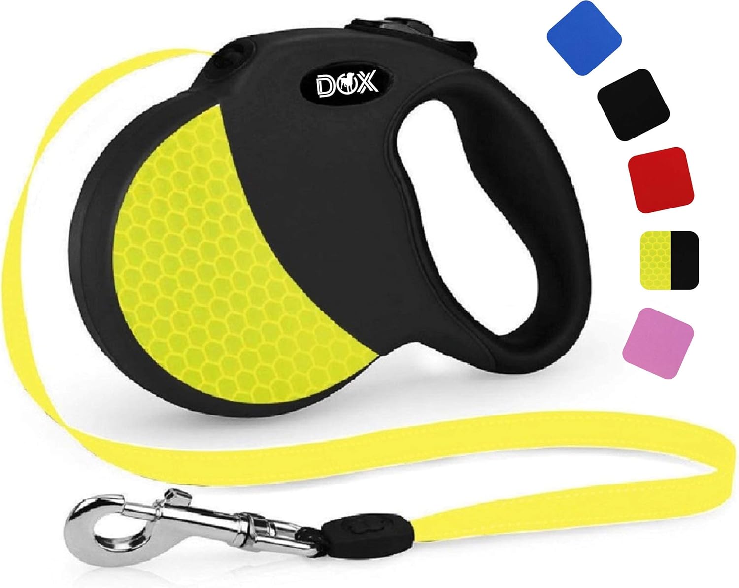 DDOXX Correa Extensible Perro, Reflectante, Retráctil | Muchos Colores & Tamaños | para Perros Pequeño, Mediano y Grande | Accesorios Gato Cachorro | ...