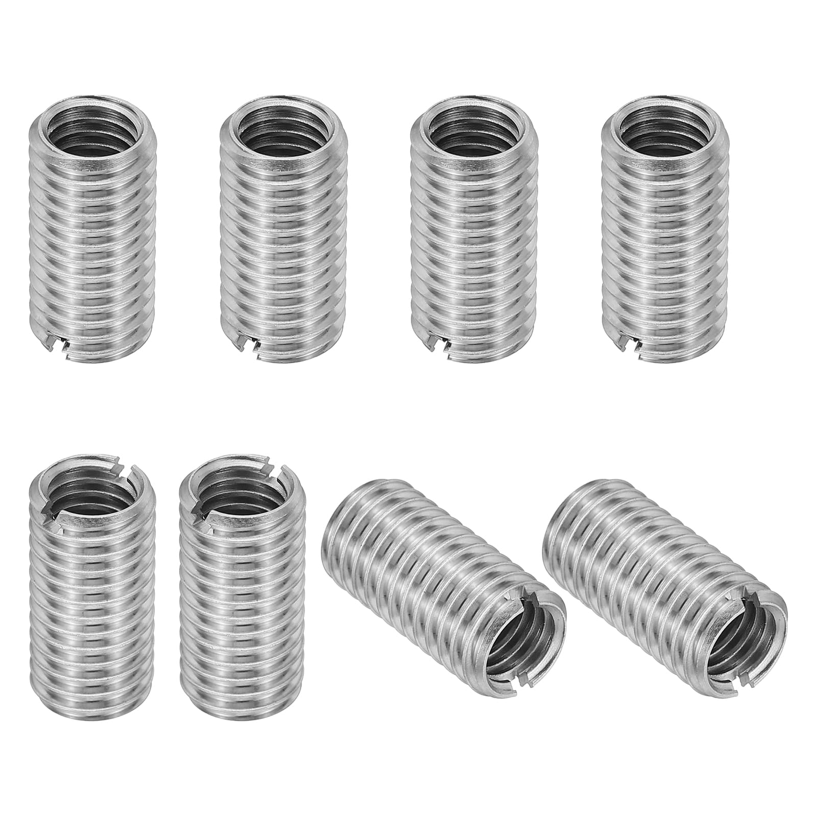 PATIKIL 316 Stainless Steel Thread Adapters Sleeve Reducing Nut, 8 Pcs M10 x 1.5 Male to M8 x 1.25 Female Repairing Insert Nut Screw Reducer Conversion Fastener 20mm