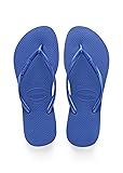 Havaianas Womens Slim Rubber Flip-Flops Blue Star
