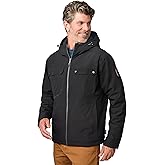 Free Country Men’s Winter Jacket Insulated Water & Wind Resistant Outdoor Coat Detachable Hood Zip Pockets Workwear-Fieldsman