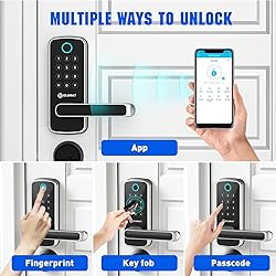 OLUMAT Smart Door Lock with WiFi Gateway, Keyless