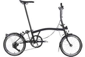 Brompton Superlight Folding Commuter Bike P Line 4-Speed | Compact Urban Bike for Adults, Titanium Rear Frame