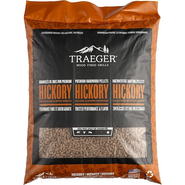 Traeger Grills Hickory 100% All-Natural Wood Pellets for Smokers and Pellet  Grills. BBQ, Bake, Roast, and Grill, 20 lb. Bag : Amazon.ca: Patio, Lawn u0026  Garden