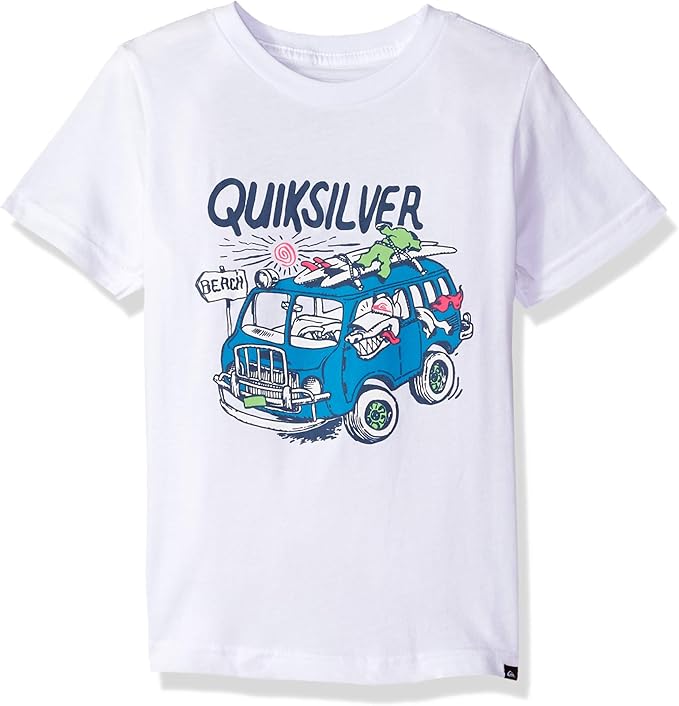 Quiksilver Boys' Wolf Riding TEE Shirt, White, 7X: Amazon.co.uk: Clothing