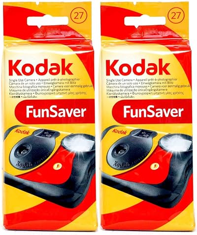 Kodak 2 Pack FunSaver Disposable Camera with Flash 800 ISO 27 Exposures