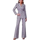 SheKiss Casual Pantsuits for Women Dressy Two Piece Business Set Oversized Blazer Professional Clothes