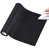Simthread Fusible No Show Mesh Cut Away Stabilizer Black Color for Embroidery and Sewing - Weight 1.9 Ounces 12" x 10 Yards/Roll