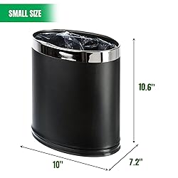 Brelso 'Invisi-Overlap' Metal Trash Can, Open Top