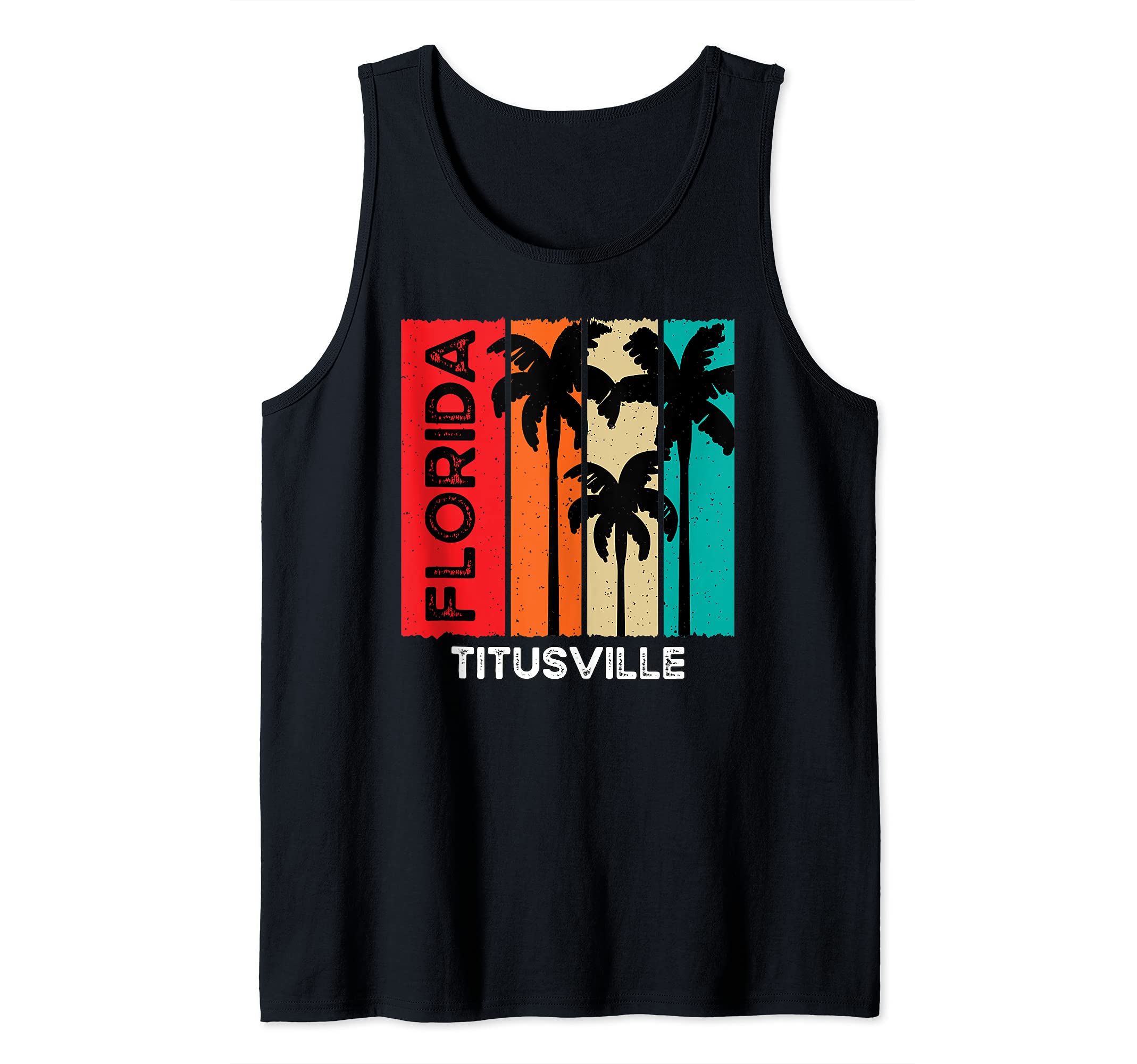 Vintage Retro Titusville FL Tourist Native Florida Tank Top